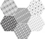 Equipe Hexatile Lovely B&W 17.5x20