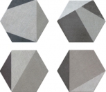 Hextangram Fabric Grey (10  ) 28,5x33