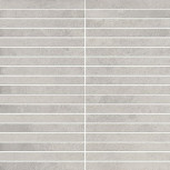 Silver mosaico strip 30x30