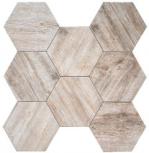Esagona Legno Sbiancato 24x27.7