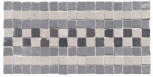Deco Grigio Fascia Mosaico 15x30