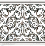 Dec. Cenefa Malaquita Blanco Rect. 60x60