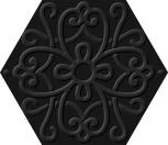 FLORA BLACK  23x27  