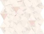 E569 Motif Calacatta Triangle Gold Tessere Rombi 2529