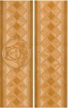 68056 Fascia Geometrica Beige-Oro-Noce 7,8x25 