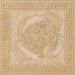 68058 Girospecchio Beige-Oro-Noce 7,8x7,8 