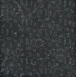 Outline Black B  20x20