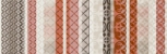 . Aquarelle Vitrail-4 Rosso 25x75