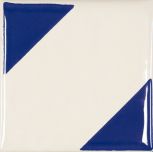 9413 Bianco Blu Triangolo 10x10