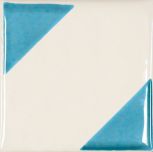 9414 Bianco Turchese Triangolo 10x10