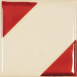 9416 Avorio Rosso Triangolo 10x10