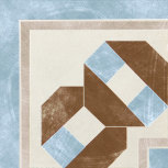 Angolo Greca Festone Crema-Azzurro 20x20