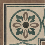 Rivalta Angolo Greca Fiore Tortora 20x20