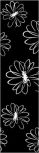 Cenefa Flor Negro 10x30 