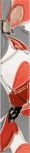 Cenefa Line Flor Rojo 5x25