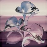 Composicion 7015-7016-7017 Murano III Fucsia-Lila-Malva 75x75 
