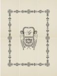 Composizione Blason con Iniziali Stuoiato 150x200 