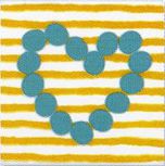 Corazon Lineas Amarillo 20x20 