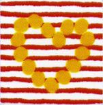 Corazon Lineas Carmin 20x20 