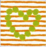 Corazon Lineas Naranja 20x20 