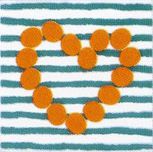 Corazon Lineas Turquesa 20x20 