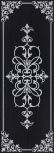 Damasco Inserto Black-Silver 25x70
