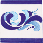 Dec Alicante Azul (Blanco) 13x13