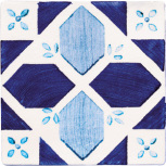 Dec Castellon Azul (Blanco) 13x13
