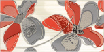 Decorado Line Flor Rojo 25x50