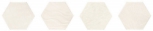 Esagona Bianco Decoro Relief Matt 17.1x15