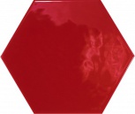  Hexatile Rojo Brillo 17,5x20