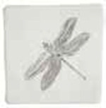 Dec Dragonfly Gris Prov.Blanco 10x10