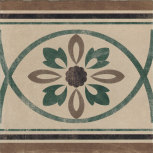 Rivalta Greca Fiore Tortora 20x20 