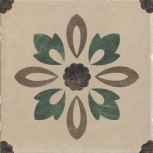 Rivalta Inserto Fiore Tortora 20x20 