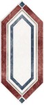 Losanga lato Bianco-Bordeaux 14x34 