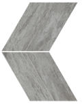 Marvel Stone Bardiglio Grey Chevron Lappato 22,5x22,9