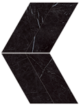 Marvel Stone Nero Marquina Chevron Lappato 22,5x22,9