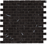 Marvel Stone Nero Marquina Mosaico Lappato Burattato 29,8x29,8
