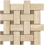 Mosaico intreccio Crema Lap Rett (3x6) 30x30