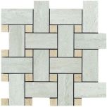Mosaico intreccio Grigio Lap Rett (3x6) 30x30 