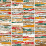 Mosaico Cincel Multicolor Rett 30x30
