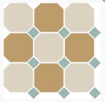 4416+03 OCT13-B White 16 Yellow 03 OCTAGON/Turquoise 13  30 x 30