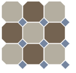 4401+29 OCT11-A Beige 01 Coffe Brown 29 OCTAGON/Blue Cobalt 11  30 x 30