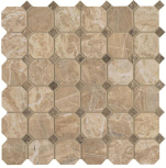 Mosaico Ottagona Beige Lap Rett 33x33