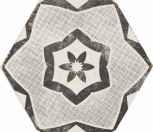Esagona Decoro Tappeto 2 Bianco 18.2x21