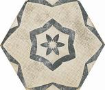 Esagona Decoro Tappeto 2 Cotone 18.2x21