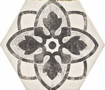 Esagona Decoro Tappeto 1 Bianco 18.2x21