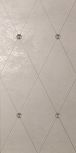 Rhombus Platino su Beige, fregio Platino 50x100