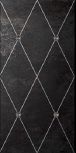 Rhombus Platino su Nero, fregio Platino 50x100